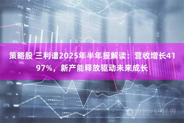 策略股 三利谱2025年半年报解读：营收增长4197%，新产能释放驱动未来成长