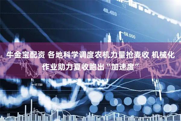 牛金宝配资 各地科学调度农机力量抢麦收 机械化作业助力夏收跑出“加速度”